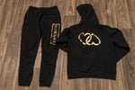 Twin hearts metallic gold Essential Jogger set